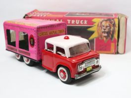 Blechauto Zirkus Truck Tiertransporter Lastwagen Friktion