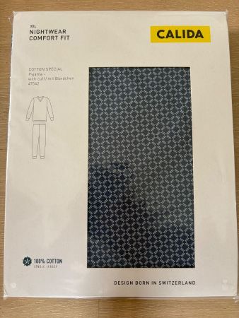 CALIDA Herren Schlafanzug, Grösse XXL, dark blue - Neu