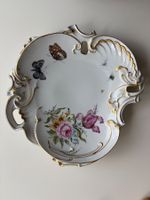 Dekorative Schale handbemalt mit Blumen und Insekten
