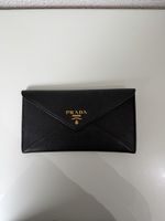 PRADA Portemonnaie schwarz Leder neuwertig