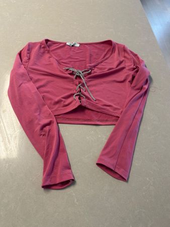Pinkes Lace-Up Crop Top | Gr. S/M | Y2K & Pinterest Style