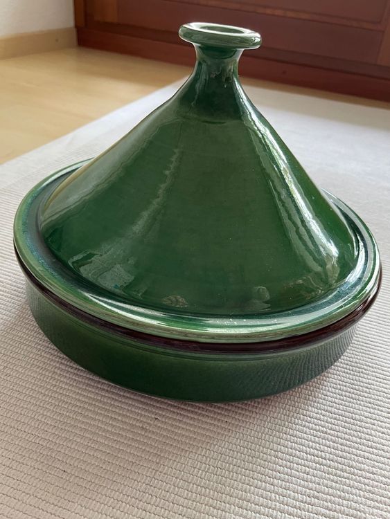 Topf Groß Original Marokkanische Tajine 30cm – Aus Ton, Handgetöpfert, Für 4-5 Personen Marokkanische Tajine 30 Cm
