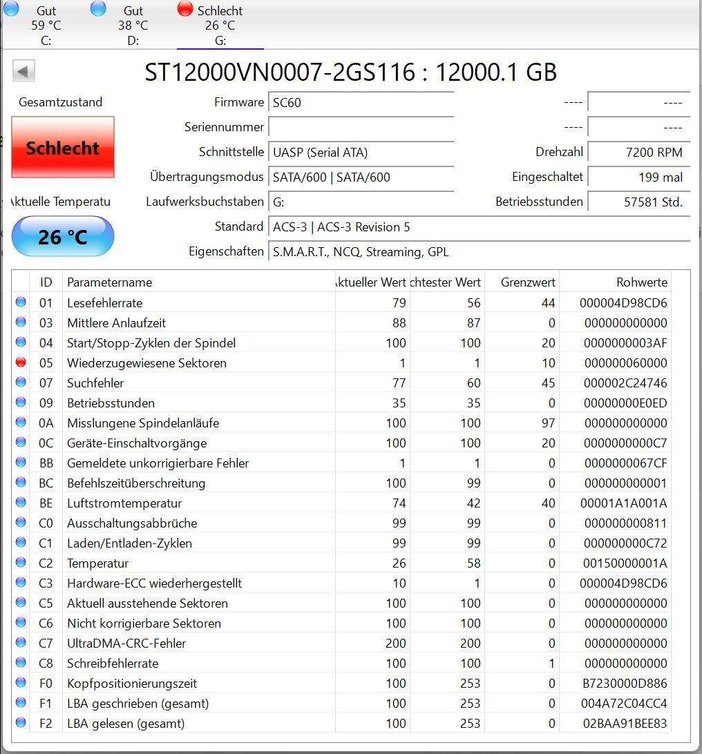 Seagate Harddisks: Seagate IronWolf 12TB HDD – Defekt aus Reinach AG von schreiner90 1
