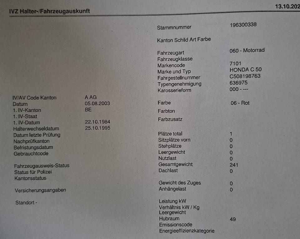Honda Sonstige: Honda C50 Kultroller – Gebraucht aus Dättlikon von man_ct9m 1