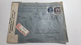 1921 Brief Deutsches Reich Devisenkontrolle