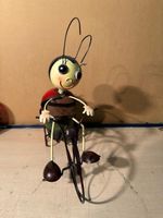 Whimsical Metal Ladybug on Bike - Garden Decor - Spring