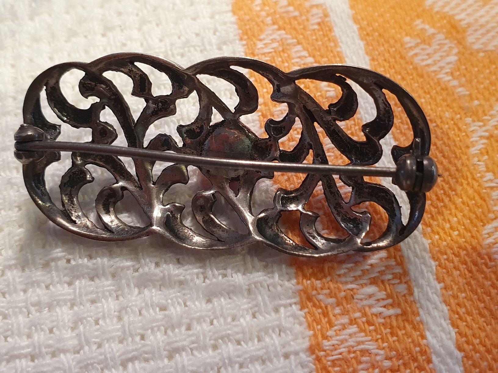 Spille & Fermagli: Jugendstil Designer Korallen, 800er Silber Brosche – Usato da Wohlen AG venduto da palmsprings 4