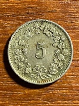Alle Münzen: (67) 5 Rappen 1975 – Gebraucht aus Aesch BL von masmusgo 1