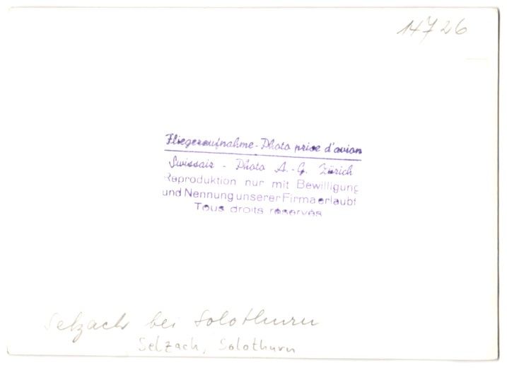 Fotografie & Manifesti: Fotografie Selzach / Solothurn, Fliegera – Usato da Berlin venduto da bartko-reher 1