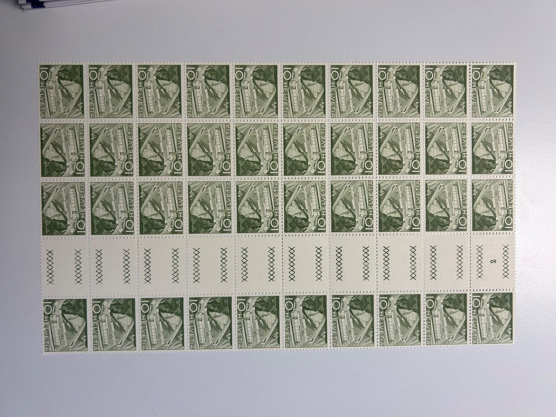 Tutti i francobolli: Kehrdrucke Bogen Technik und Landschaft 1950 K41-43, postfr. – Usato da kriens venduto da bst999 5