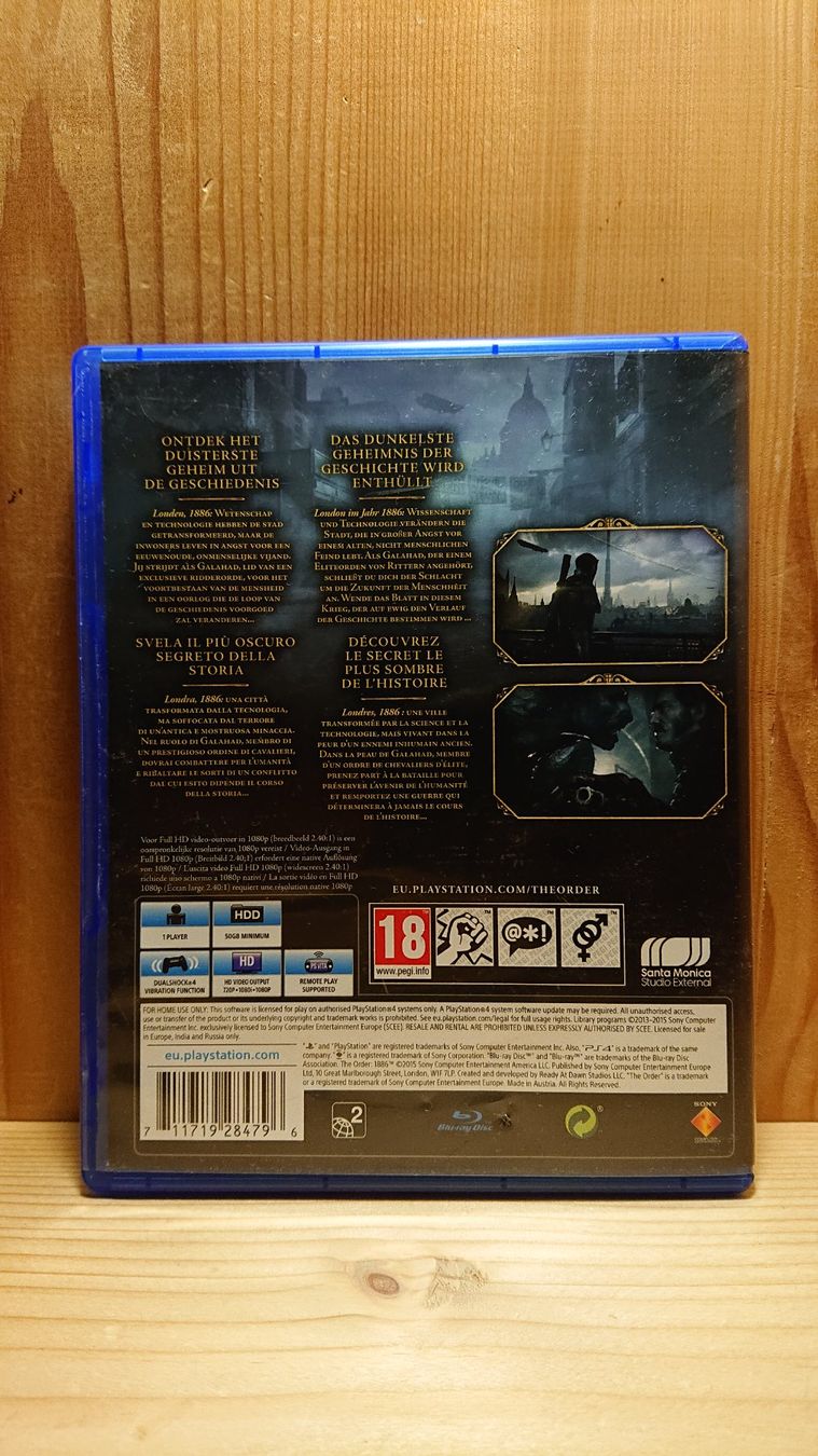 Sony Spiele: THE ORDER 1886 PS4 Game – Gebraucht aus Wilderswil von Exebub 1