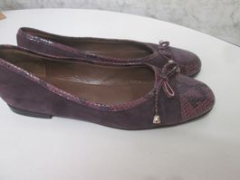 Roberto Wildleder-Ballerinas, Größe 40