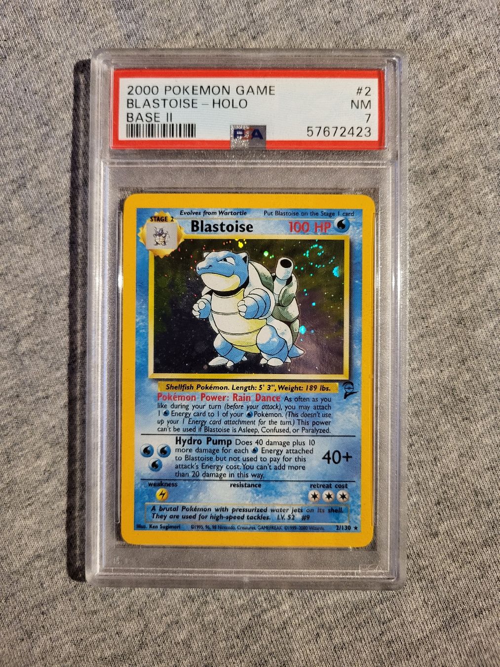 Pokémon Carte collezionabili: Blastoise Holo PSA 7 Pokemon Karte Base Set 2 #2/130  – Usato da Grindelwald venduto da lego9