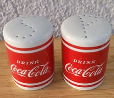 90er Jahre Salz-/Pfeffer COCA-COLA Keramik glasiert