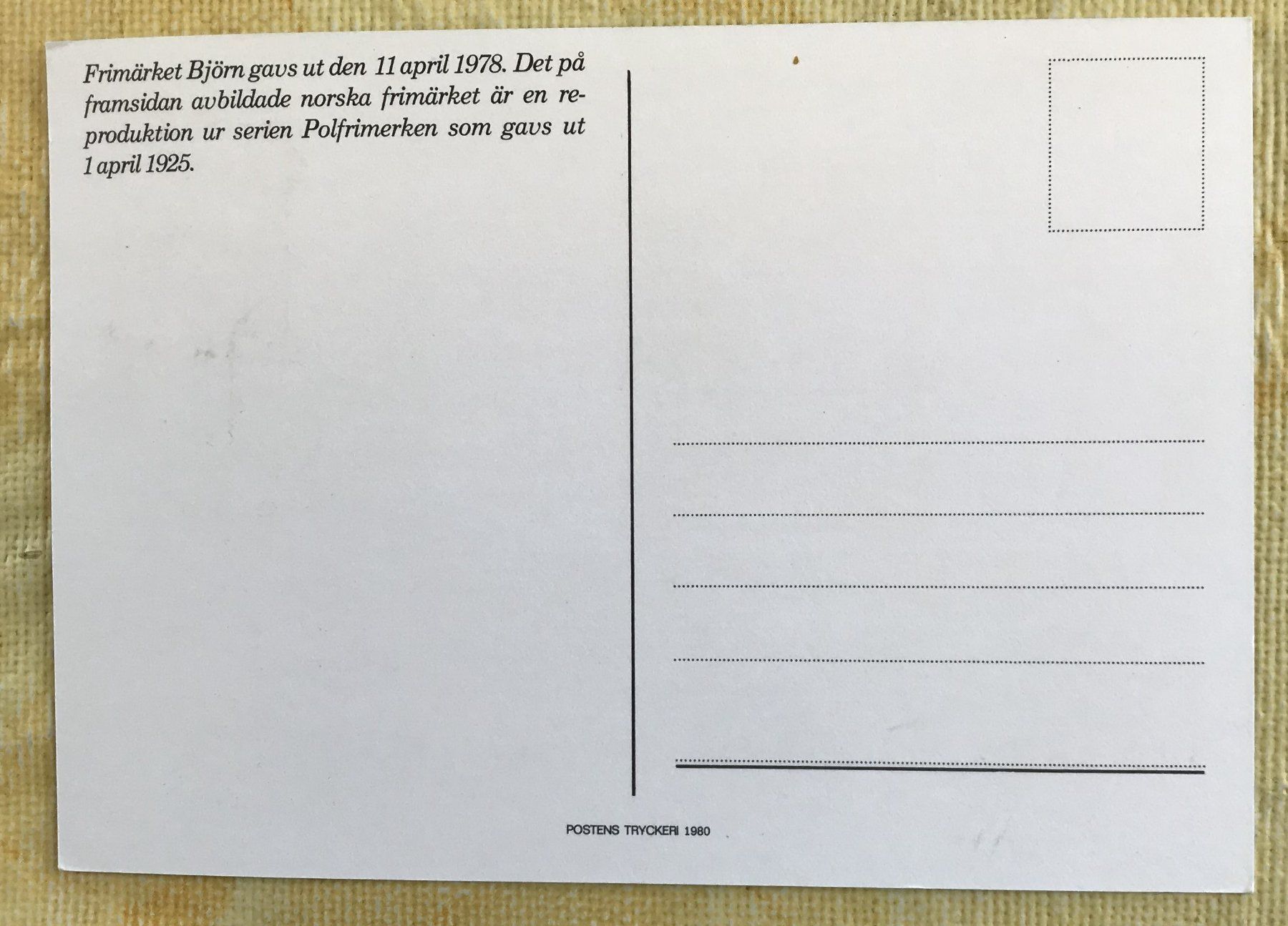 Tutti i francobolli: BILDPOSTKARTE NORWE80 SVERIGE – Usato da Ostermundigen venduto da Kari1937 1