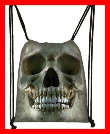 Rucksack Totenkopf 3D Skull Schädel Kopf Knochen Sekeltt