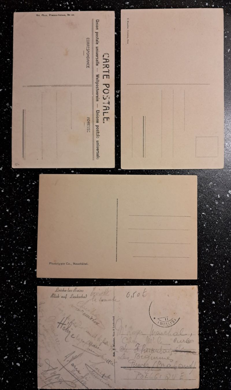 Cartoline postali: 4 CP - LOUECHE LES BAINS - QUELQUES DEFAUTS – Usato da Ponto Valentino venduto da giorgia06 1