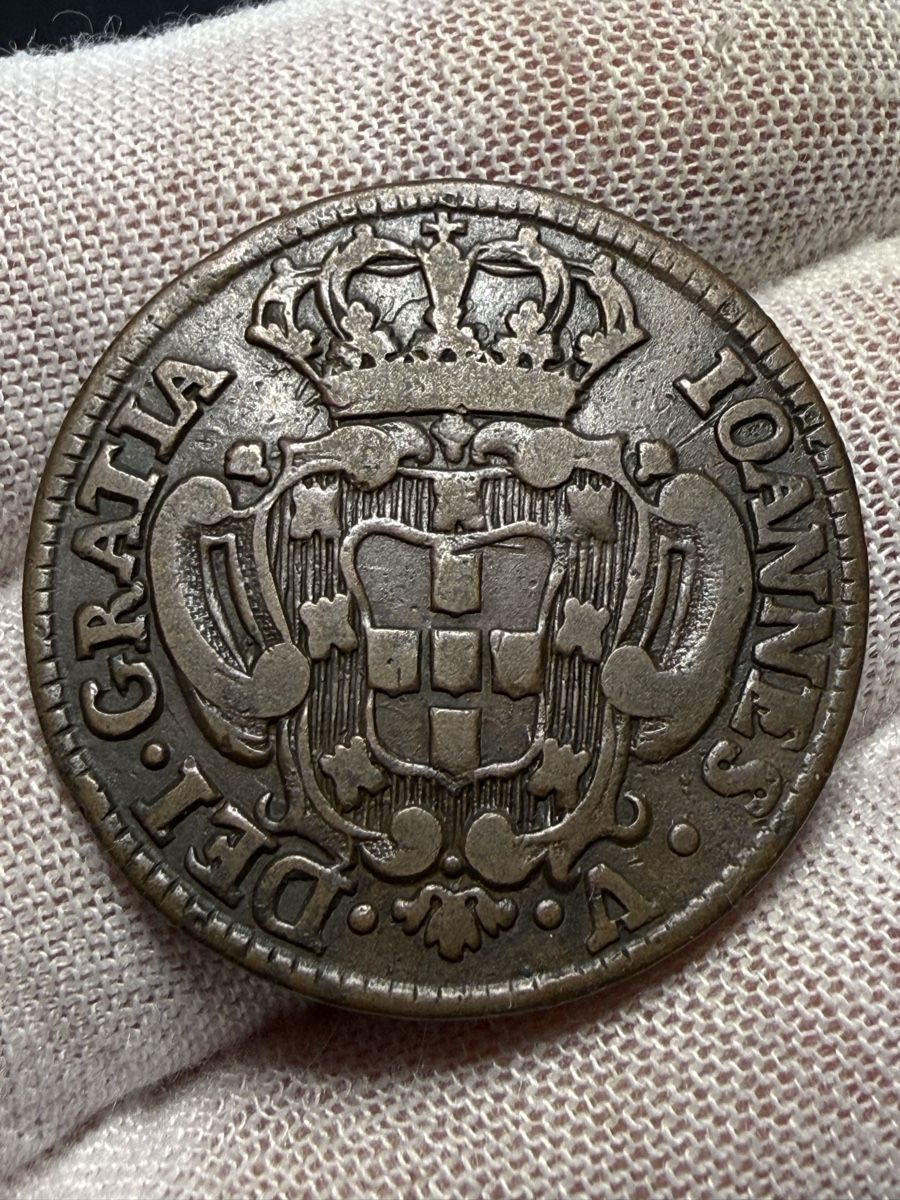 Tutti le monete: Portugal -  D. João V - X Reis  1738 – Usato da Wallbach venduto da Nenex