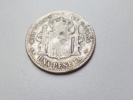 🇪🇸  Spain 1 Peseta 1900 Silver