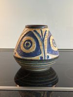 Vase Keramik gelb/blau Söholm Dänemark Stentoj 60er Jahre