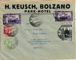 Brief, Park Hotel Bolzano 1927 nach Glattfelden