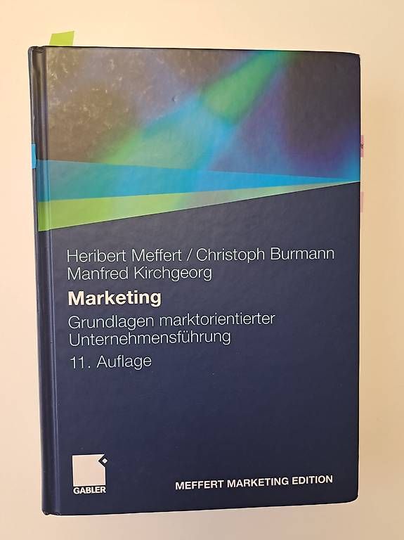 Libri: Marketing - Meffert, Burmann, Kirchgeorg – Usato da Schmerikon venduto da Nicole0120