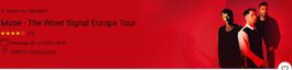 Stehplatz Tickets Muse 08.12.2026 Zürich Hallenstadion