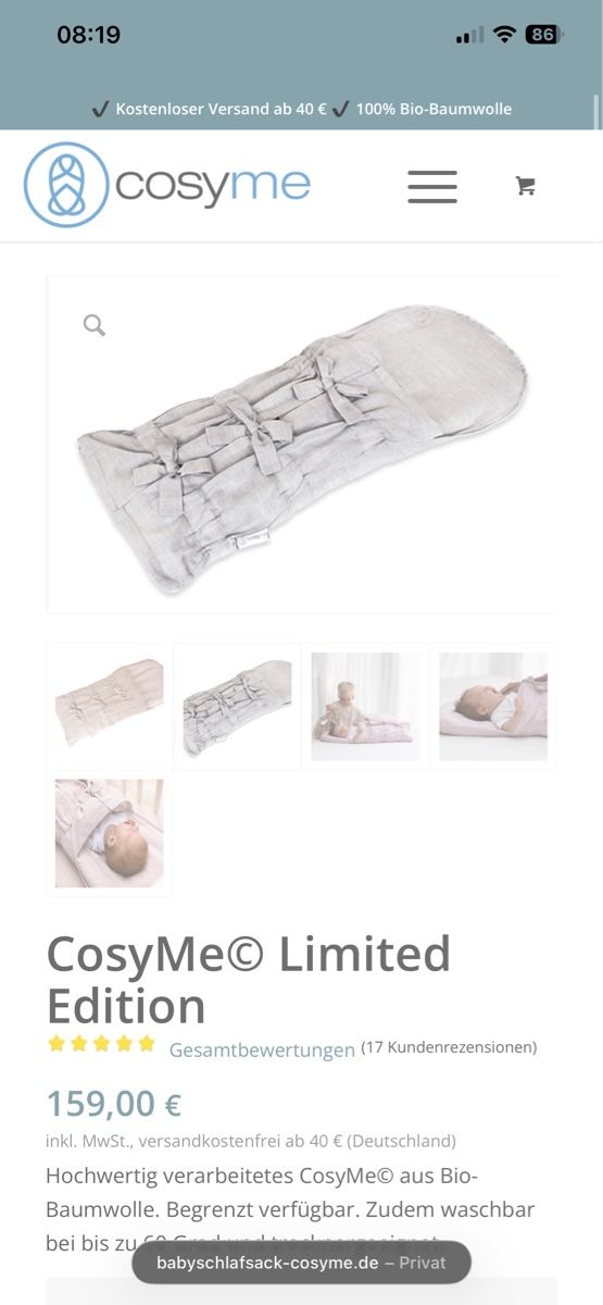 Sacchi a pelo: Cosyme Limited Edition Puck-/Schlafsack – Nuovo (secondo la descrizione) da Horgen venduto da sel_qc25 1