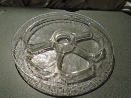 Servierplatt Glas, verschiedene Abteile