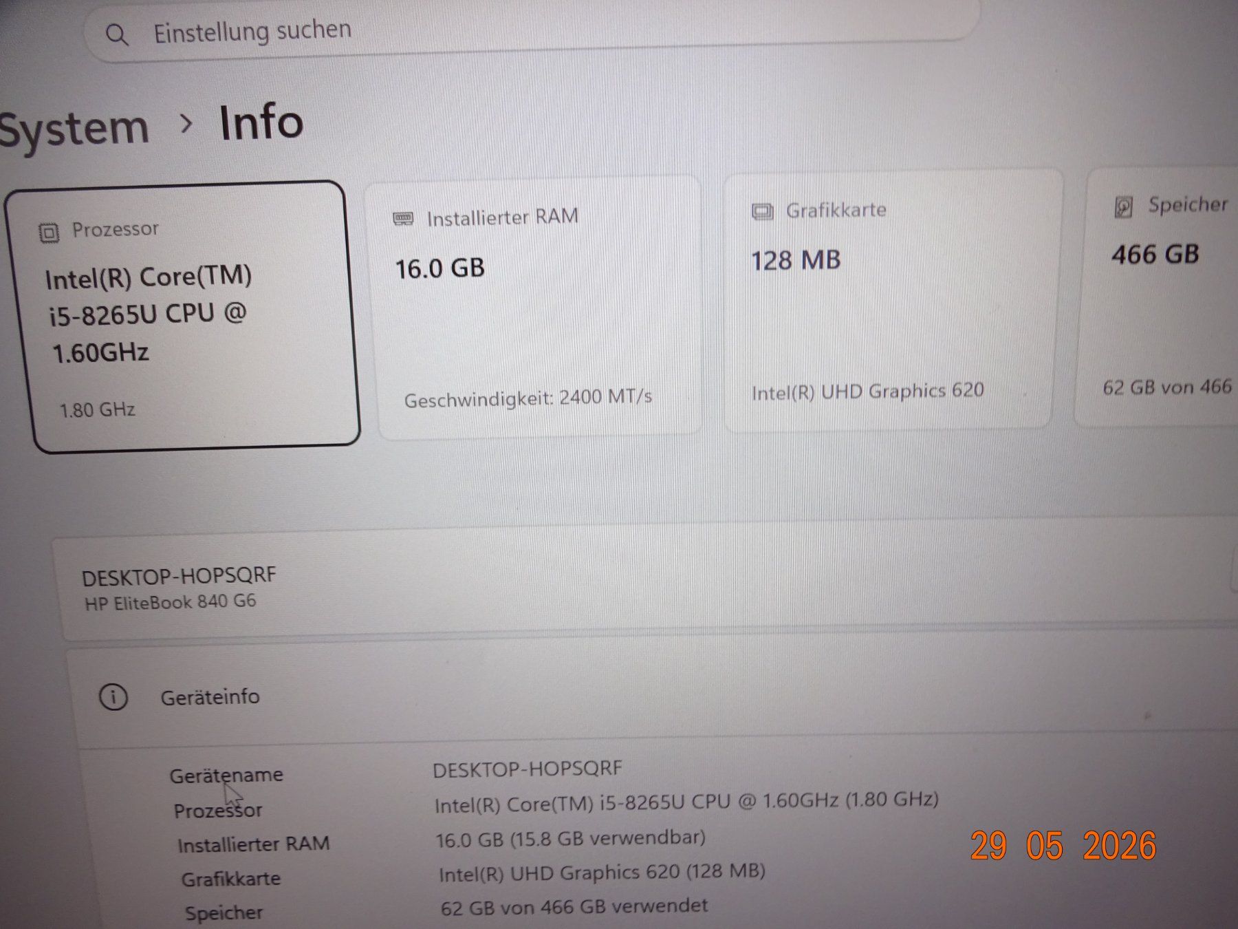 Hewlett Packard Notebook: HP EliteBook 840 G6 Notebook PC – Usato da Winterthur venduto da Starrite 3
