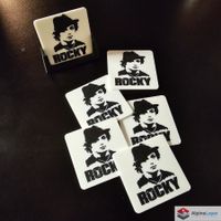 Rocky Boxing Coaster Set 3D Printed (6 Coasters + Holder)