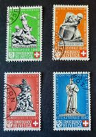9-15-2 Timbres Helvetia oblitérés. Monuments historiques1940