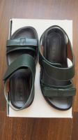 Marni Fussbett Sandalen Gr. 38, Forest Night,Saffiano- Leder