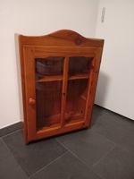 Petite armoire murale en bois massif, suspendue, vitrée