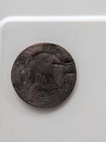 Alte Münze Napoleon III Empire Kupfer stark gebraucht