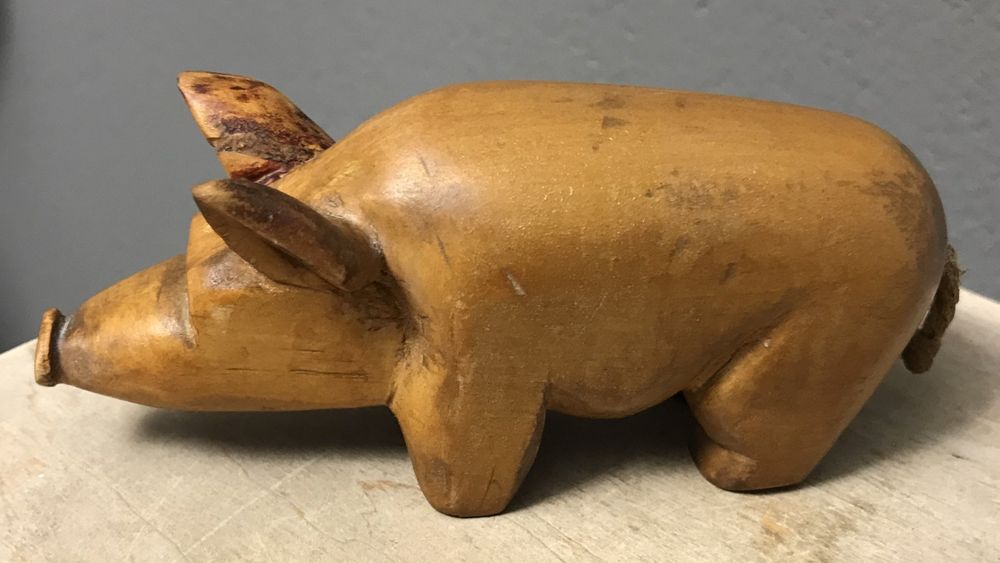 Holz Tier geschnitzt Schwein Sau Säuli antik | Kaufen auf Ricardo