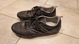 Geox Sneaker Gr. 44, Leder/Mesh, schwarz-grau