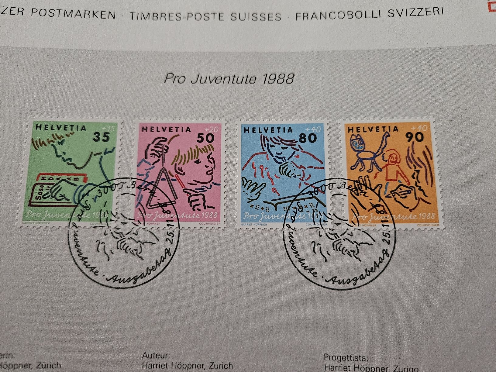 Tutti i francobolli: Schweizer Postmarken Helvetia Pro Juventute 1988 – Nuovo e nell'imballaggio originale da Chur venduto da Kohla1980 1