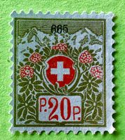 Schweizer Wappen und Alpenrosen Briefmarken   