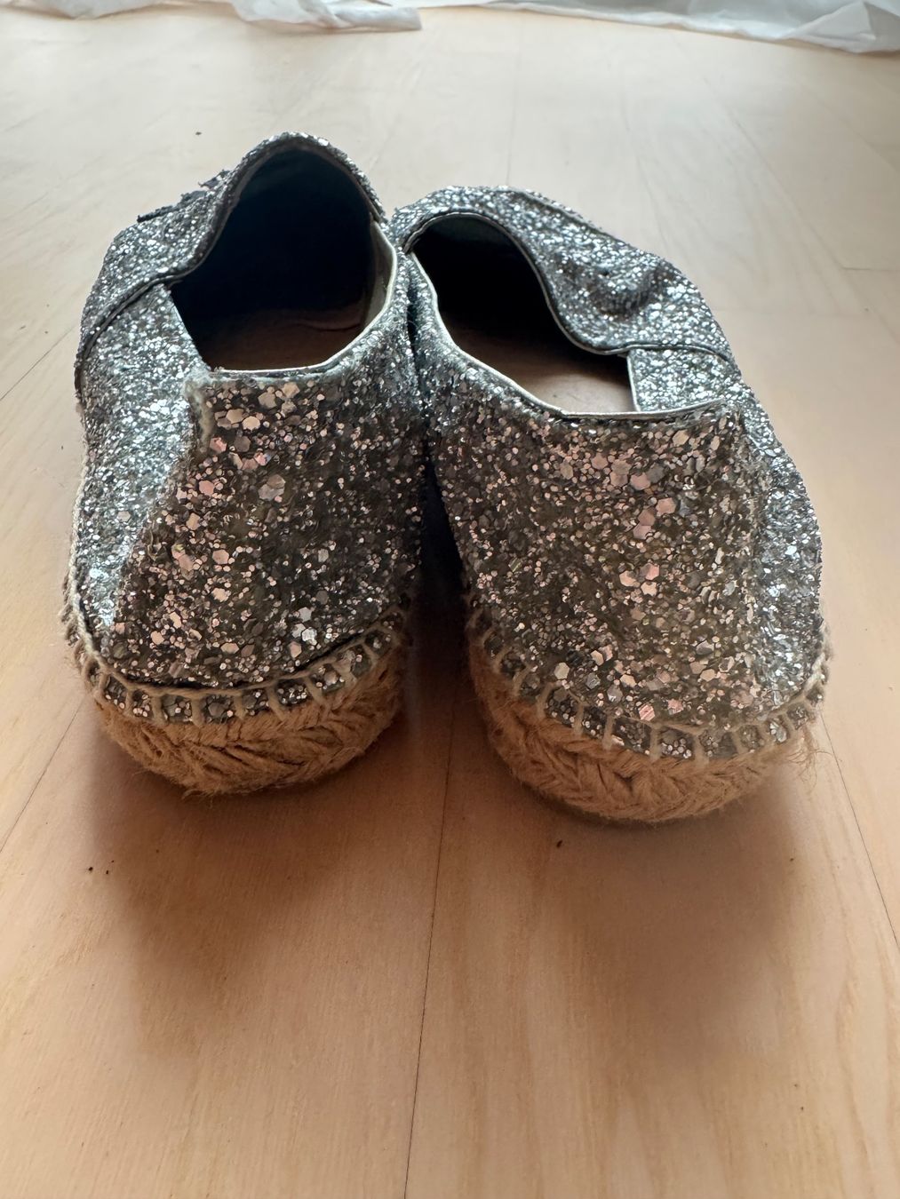 Scarpe da donna: Chiara Ferragni Espadrilles Silber Glitzer, Gr. 40 – Usato da Winterthur venduto da damoiselles 1