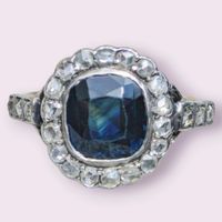 Sale! Antiker Saphir✨ Diamant Ring 14ct 585 Gold