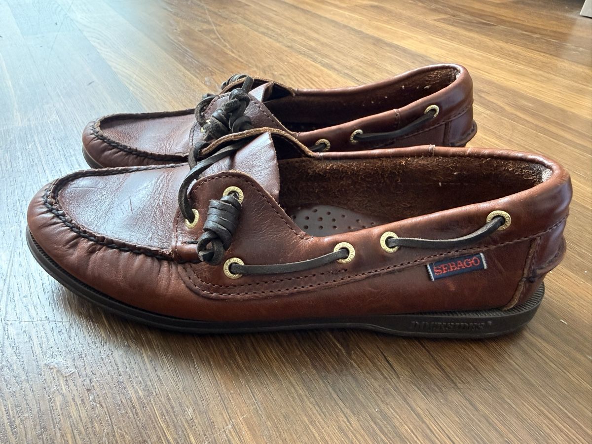 Scarpe da donna: Sebago Schooner Oiled Waxy Leather Deck Shoe Size 38 – Usato da Uerikon venduto da kpr_t5k2