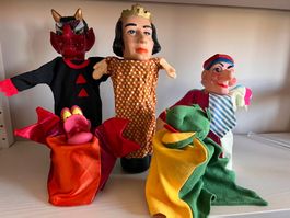 Vintage hand puppets toy