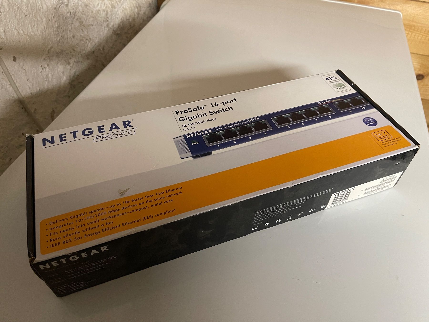 Netgear Hubs & Switches: Netgear ProSafe 16-port Gigabit Switch GS116 – Neu und originalverpackt aus Balterswil von Rahasler