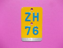 Mofanummer / Töfflinummer ZH 76 ... zum 50. Geburtstag !