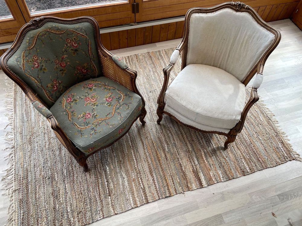 2 antike Sessel, Gobelin, Louis Phillip, antik, Landhausstil Kaufen