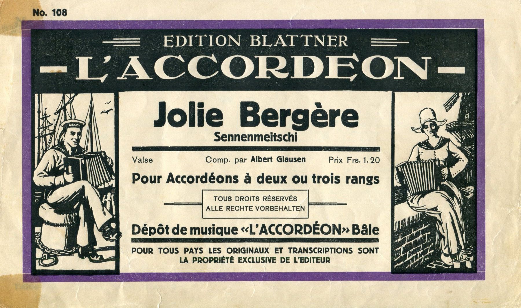 Libri: L?ACCORDEON  -  5 PARTITIONS -  Editions Blattner – Usato da Les Avants venduto da Jaman7 4