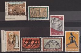 Griechenland 1971/72 Olympia Lot 7V MNH postfrisch