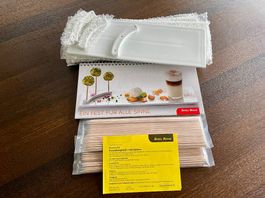 Porzellanplättli Betty Bossi – 4 Stück – ideal zum Anrichten