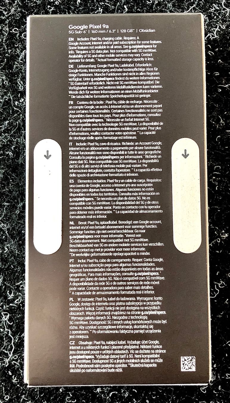 Google Telefoni cellulari / Smartphones: Google Pixel 9a (128Gb, Obsidian) – Nuovo e nell'imballaggio originale da zug venduto da tri_sy2l 2